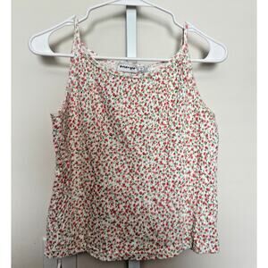 Vintage Y2K 90s Energie Knit Cami Tank Top Spaghetti Strap Floral Babydoll M